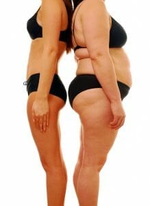 sylwetka szczupła vs sylwetka otyła, utrata wagi