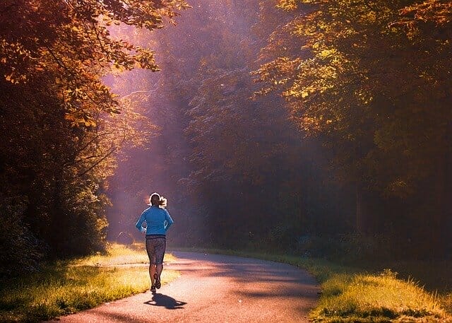 courir, courir dans le parc